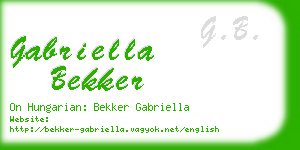 gabriella bekker business card